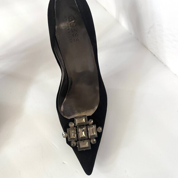 NWT GUESS by Marciano Black Suede Jewel Toe Pumps – Size 6.5 - Picture 5 of 5